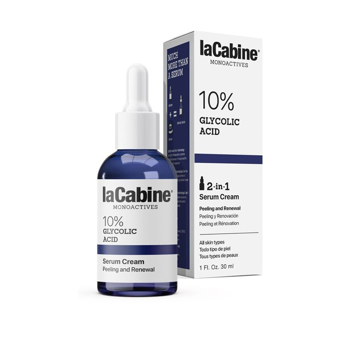 Lacabine 10% Glycolic Acid 2 in 1 Serum Cream 30ml